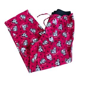 Allison Rhea Red Cat Print Pajama Pants